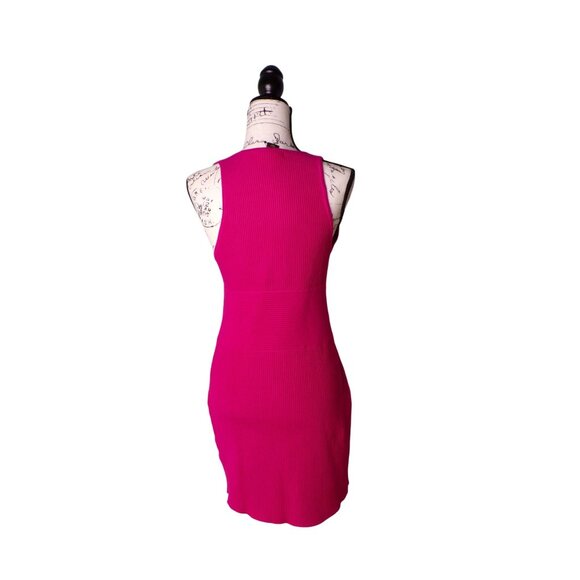 🆕 HOUSE OF HARLOW 1960 Knit Mini Dress Large Pink - Picture 4 of 11